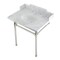 Kingston Brass 30 Carrara Marble Console Sink with Stainless Steel Legs, Marble WhitePolished Nickel LMS30M86ST - alternate 1